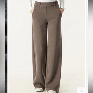 OGL Heather Milk Chocolate Stretchy Mid Rise Straight Leg Pull-on Pants